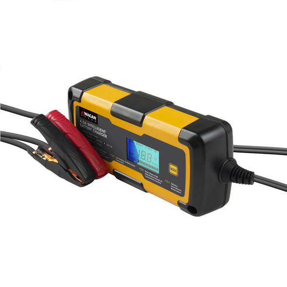 4.0 Amp Intelligent Battery Charger By Wagan Tech - Angled Side