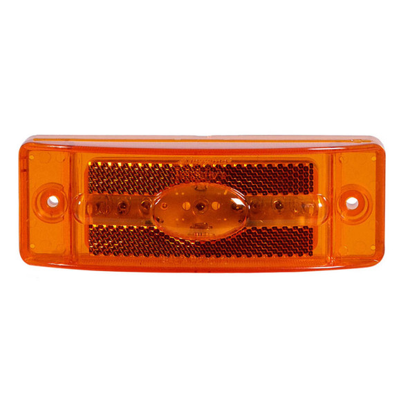 7 LED 2" Rectangular Reflectorized Combination Clearance Marker Light By Maxxima- Amber
