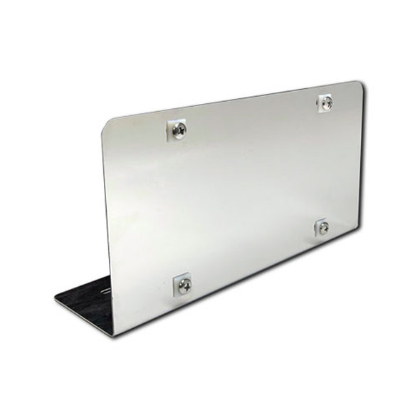 Stainless Steel Universal Under Bumper Mount Single License Plate Holder - Flat Style