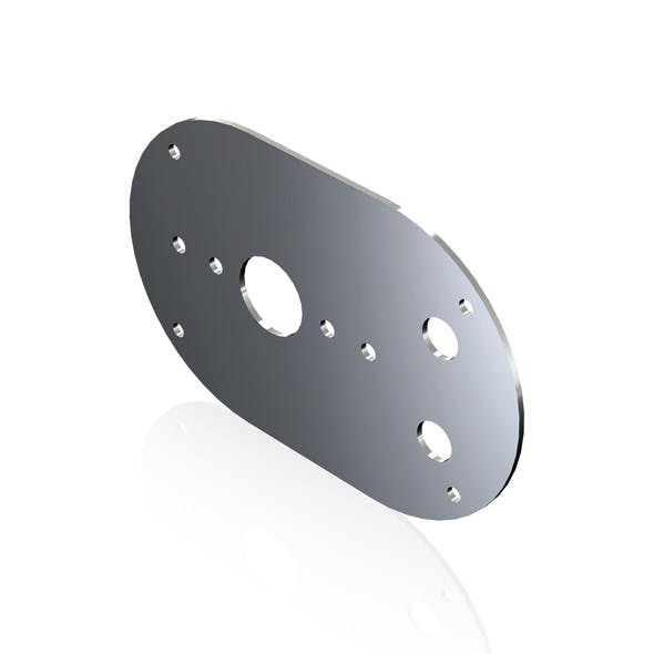 Peterbilt 389 Stainless Steel Single Watermelon Sleeper Dome Light Plate With 2 Switch Holes By RoadWorks - Default