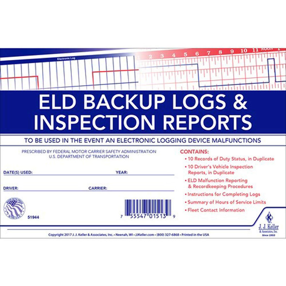 ELD Backup Logs & Inspection Report - Front Face