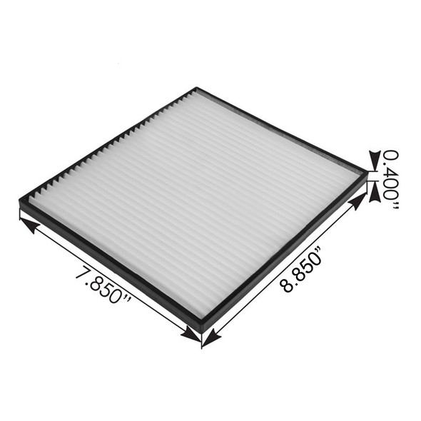 Kenworth T800 T880 Cabin Air Filter - Dimensions