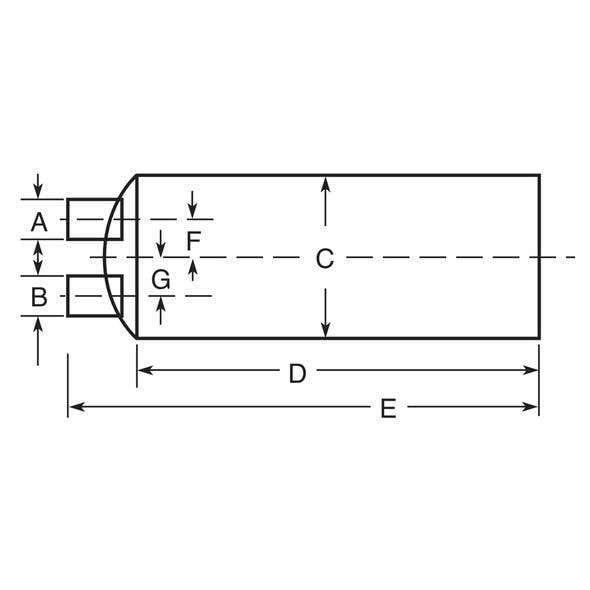 10" x 15" Universal Aluminized Muffler M-121 - Diagram