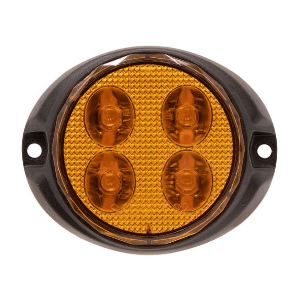 4 LED Strobe Warning Light By Maxxima - Amber Oval