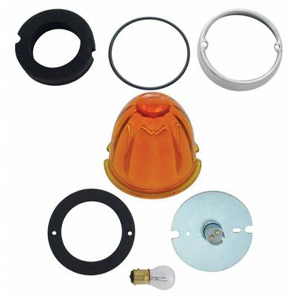 Grakon 1000 Cab Light Conversion Kit With Amber Watermelon Glass Lens & 1157 Base - Kit