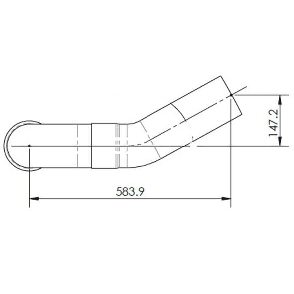 Freightliner Exhaust Pipe 04-25396-002 Dimensions 1