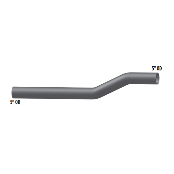 Freightliner 5" 2 Bend Aluminized Pipe 04-15654-000 Measurements