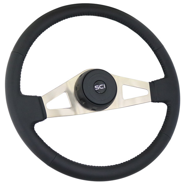 18" Leather Marion Steering Wheel - Side