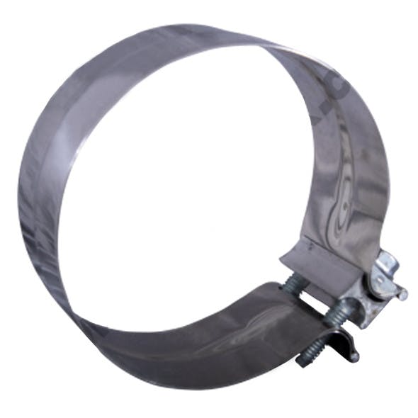 6" Polished Stainless Steel Pre-Form Exhaust Clamp