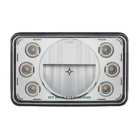 4" X 6" ULTRALIT LED High Beam Headlight With Dual Function Position Lights - Default OFF