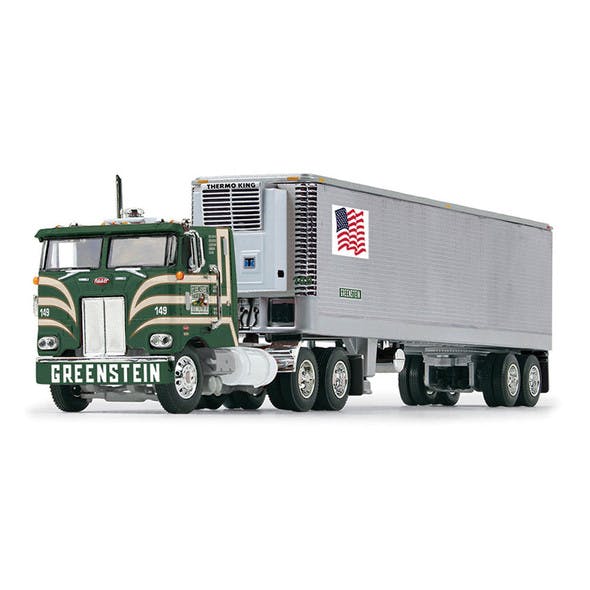 Peterbilt 352 86" Sleeper and 40" Vintage Trailer with Reefer Fallen Flag Series #46 Replica 1/64 Scale