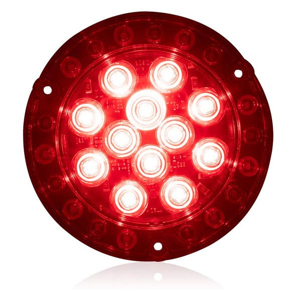 30 LED 5.5" Hybrid Combination Round Stop Turn Tail & Back Up Warning Light By Maxxima - Center On