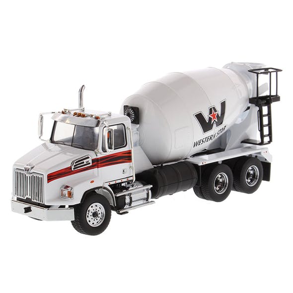 Western Star 4700 SF White Concrete Mixer Truck & Drum Replica 1/50 Scale Default