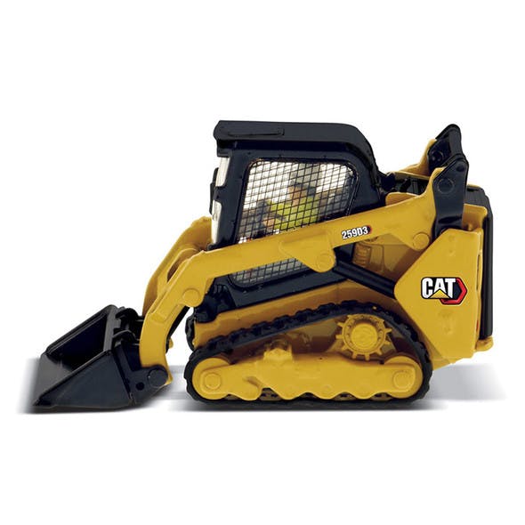 Caterpillar 259D3 Compact Tracker Loader With Work Tools Replica 1/50 Scale Driver Side View