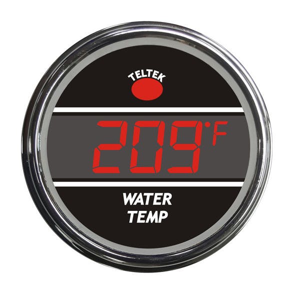 Truck Water Temperature Smart Teltek Gauge - Red