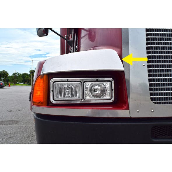 Kenworth T600 Above Headlight Guard Front
