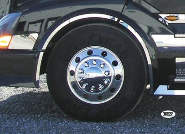 Volvo VNL Front Wheel Fender Trim 2003 & Newer Stainless Steel