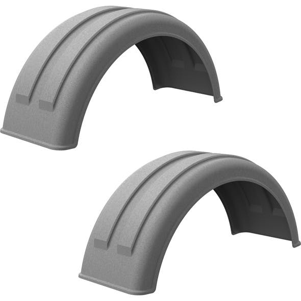 Minimizer Poly Truck Fenders For Single Tire Galvanized Color 161200 Series