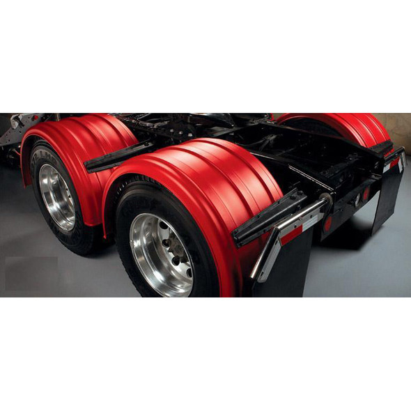 Minimizer Poly Truck Fenders Red Color 2480 Series Back