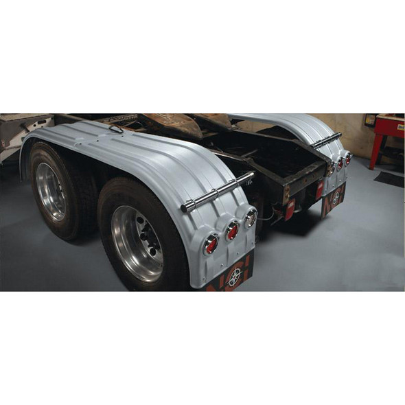 Minimizer Poly Truck Fenders Galvanized Color The Brute 900 Series (Installed; With Lightbox)