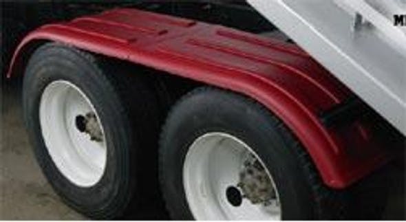 Minimizer Poly Truck Fenders Tandem Axle Red The Work Horse 4000 Series On Truck
