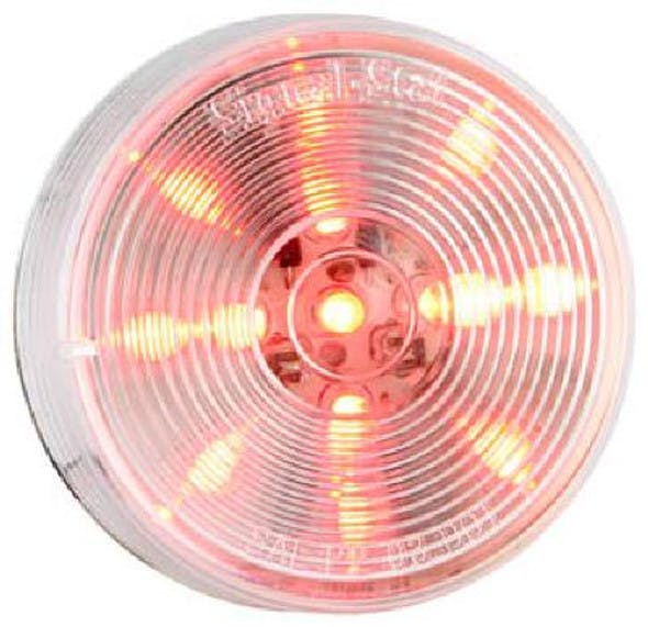 Signal Stat Lamp Red Clear Lens Front On