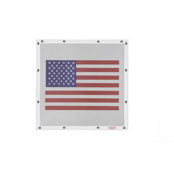 Peterbilt 379 Belmor Bug Screen Fiberglass Traditional American Flag w/ White Screen