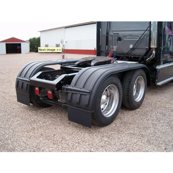 Minimizer Poly Truck Fenders Tandem Axle Black The Brute 900 Series (Installed)