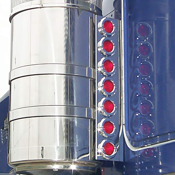 Kenworth T800 15" Donaldson Rear Air Cleaner Light Bar With 2" LEDs By RoadWorks