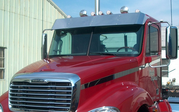 Freightliner Columbia Visor Stainless Steel for Day Cab