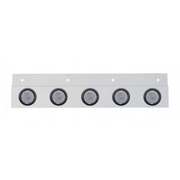 Stainless Top Mud Flap Light Brackets With LED Lights Marker Light - Red LED / Clear Lens with Rubber Grommet