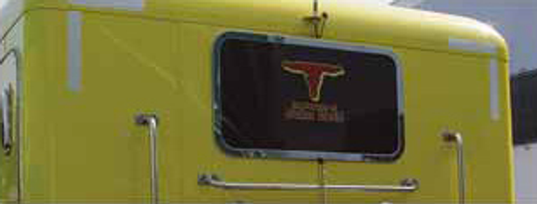 Peterbilt Sleeper/Day Cab Window Trim Stainless Steel 37.25" x 20.375" By Valley Chrome