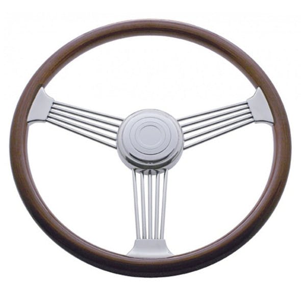 Kenworth Peterbilt Steering Wheel Chrome 18" Banjo Style With Hub Included