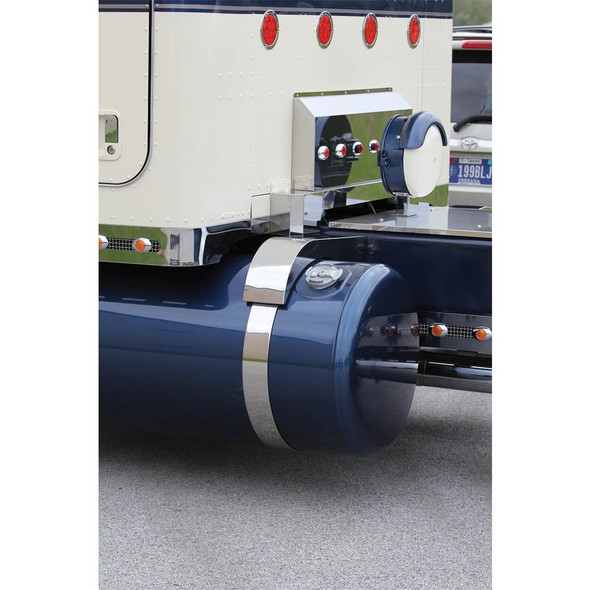 Peterbilt Fuel Tank Strap Covers By Roadworks - Example 2