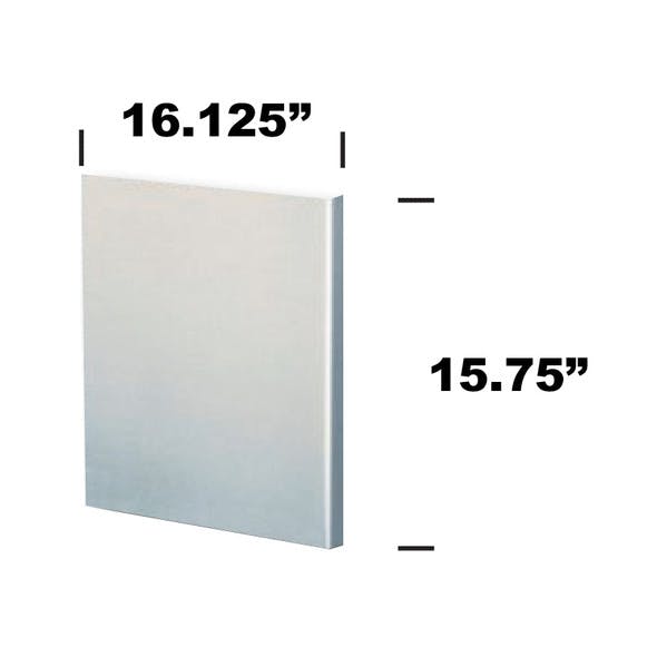 Stainless Steel Refrigerator Door Cover 16.125" x 15.75"