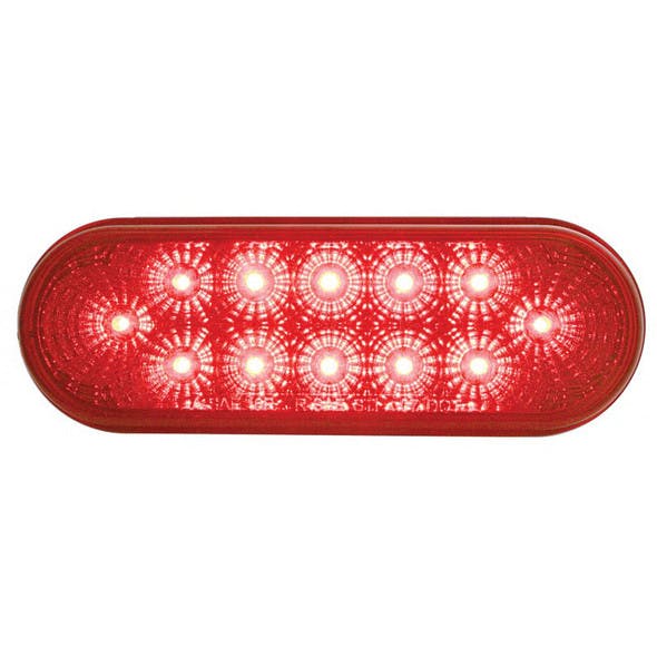 12 LED Oval Red STT Light