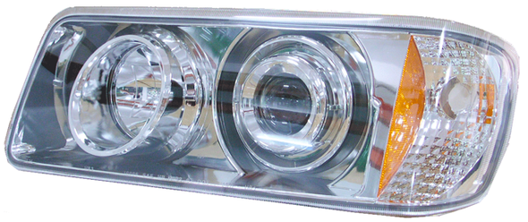 Freightliner FLD 120 112 Projector Headlights Angled