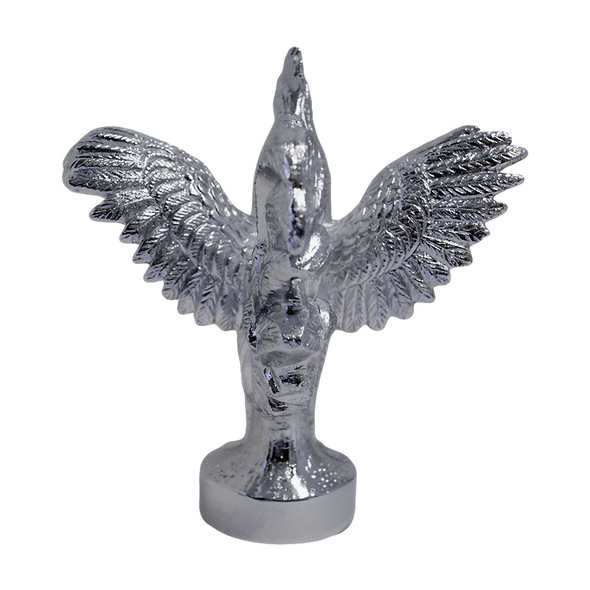 Chrome Rooster Hood Ornament By Grand General