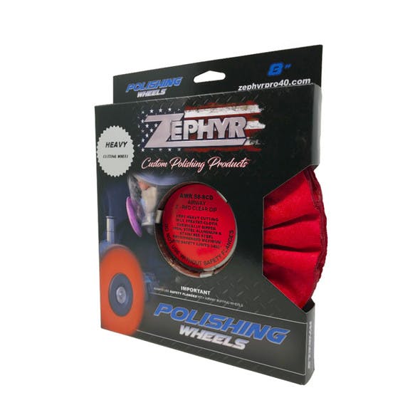 Zephyr Z-Red Clear Dip Heavy Cutting Airway Buffing Wheel Package