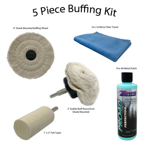Zephyr 5 Piece Buffing Kit Contents