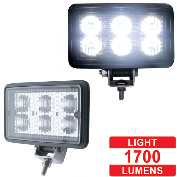 High Power Rectangular LED Work Light Extra Bright - Lumens