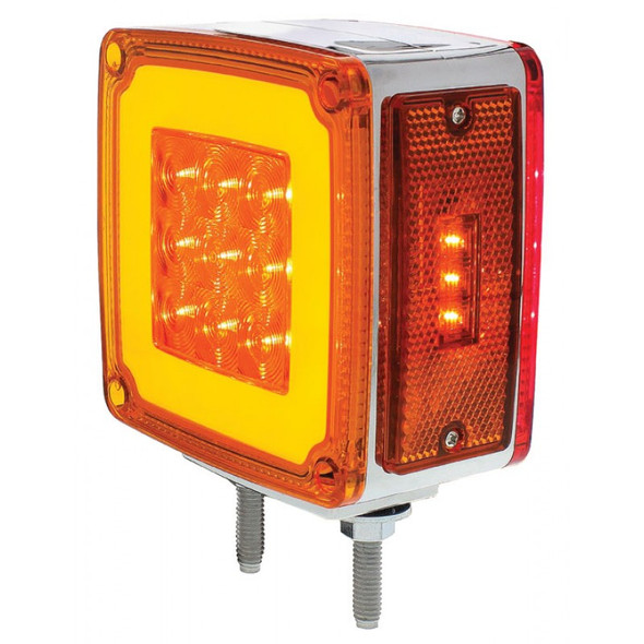 Square Double Face HALO Turn Signal Light With Side LED