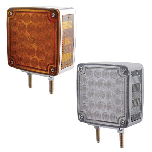 52 LED Square Double Face Turn Signal Light With Side LED