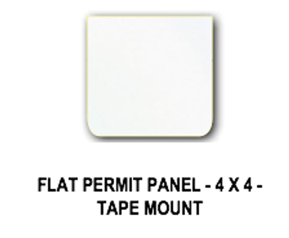 Universal Permit Panel Polished Stainless Steel Tape Mount