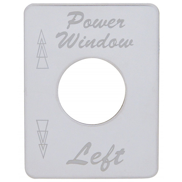 Peterbilt Stainless Steel Left Power Window Switch Plate