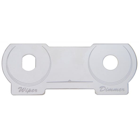 Peterbilt Stainless Steel Dimmer & Wiper Switch Plate