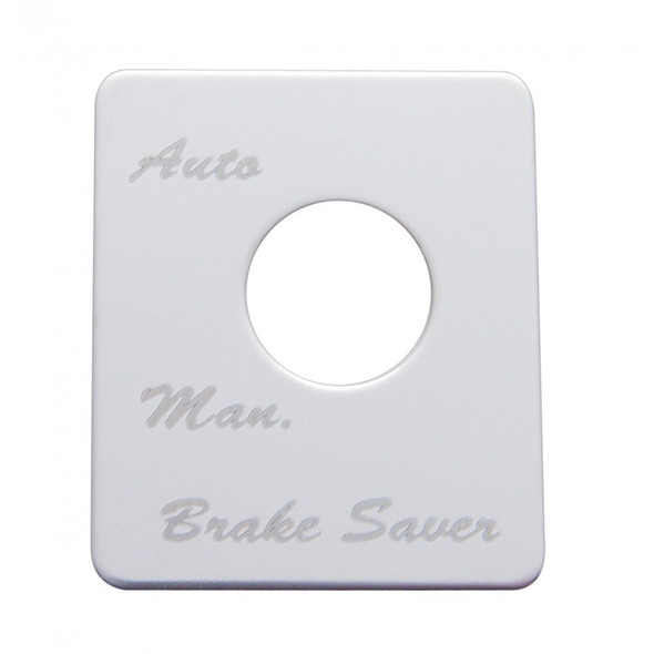Peterbilt Stainless Steel Brake Saver Switch Plate