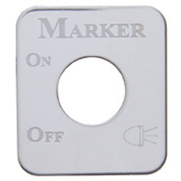 Kenworth Stainless Steel Marker Light Switch Plate