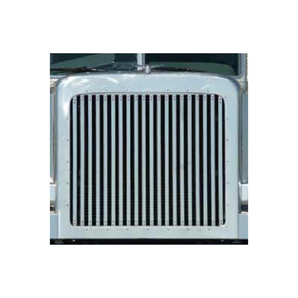 Peterbilt 388 389 Grill with Vertical Bars Stainless