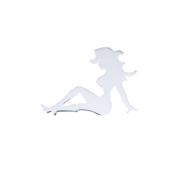 Chrome Cowgirl Trucker Mudflap Girl Logo Cutout